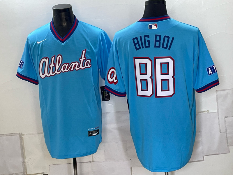 Men 2026 Atlanta Braves #88 Big bio blue Game Nike MLB Jersey 093001